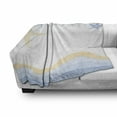 thumbnail image 3 of Starfish Soft Flannel Fleece Throw Blanket, Wavy Stripes in the Ocean Inspired Design Starfishes Sky Aquatic Sea Life Theme, Cozy Plush for Indoor and Outdoor Use, 60" x 80", Multicolor, by Ambesonne, 3 of 6