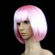 thumbnail image 2 of Pelucas de cosplay cortas y rectas con flequillo para fiestas de disfraces (rosa), 2 of 4