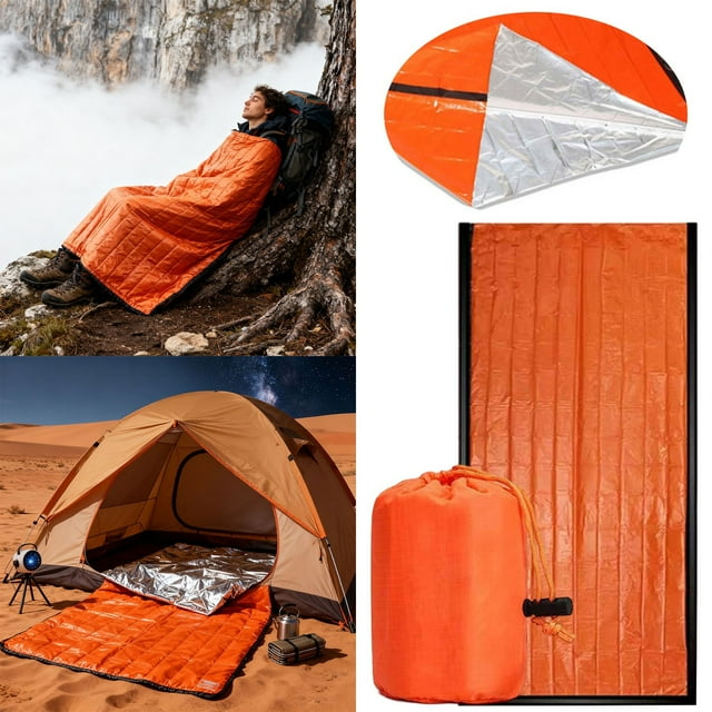 Sac de Couchage Chaud Quatre Saisons pour Adultes pour Temps Froid, Randonnée et Camping, avec Sac de Compression