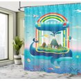 thumbnail image 5 of Ambesonne Ecology Shower Curtain, Whale Rainbow Ocean Art, 69"Wx75"L, Multicolor, 5 of 5