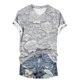 thumbnail image 4 of Tops de Ajuste Suelto para las Mujeres Retro Impreso Cuello Redondo Manga Corta, Camiseta de Poliéster Casual, 4 of 4