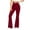 Wine, variant on biudgviw Flare Leggings for Women Crossover High Waisted Yoga Pants Breathable Quick Dry Bell Bottom Pants Casual Wear