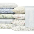 thumbnail image 3 of Laura Ashley Home - Full Sheets, Soft Sateen Cotton Bedding Set - Sleek, Smooth, & Breathable Home Decor,Blossoming Blue Blossoming Blue/White Full, 3 of 6