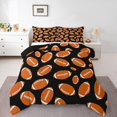 thumbnail image 2 of Erosebridal Brown Rugby Bedding King Comforter Set, American Football Down Comforter, Ball Game Decor, Reversible 3 Pieces, 2 of 7