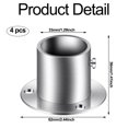 thumbnail image 2 of TFixol 4 Packs Stainless Steel Closet Rod Flange Pool Ladder Socket Bracket Adjustable Support Holder Ceiling Mounting Closet Rod Bracket Socket End Closet Rod Support Wardrobe Holders Pipe Flange for, 2 of 5