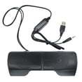 thumbnail image 2 of Altavoz negro con clip, sistema de sonido estéreo mini USB portátil Adecuado para monitor, computadora portátil, tableta, TV, 2 of 4