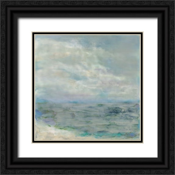 Shanti, Shima 20x20 Black Ornate Wood Framed with Double Matting Museum Art Print Titled - Paradise Found