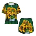 thumbnail image 4 of Lsque Sunflowers in Bucket Women's Short-Sleeved Pajama Set - 2 Piece Soft and Lightweight Sleepwear Set-XX-Large, 4 of 9