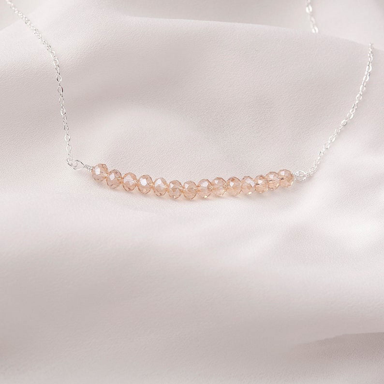 Anavia 14th Birthday Gifts for Girls, Custom 925 Sterling Silver 14 Beads Necklace for 14th Birthday Girl Gift, Gift for 14 Year Old Daughter/Niece -[Custom Card]
