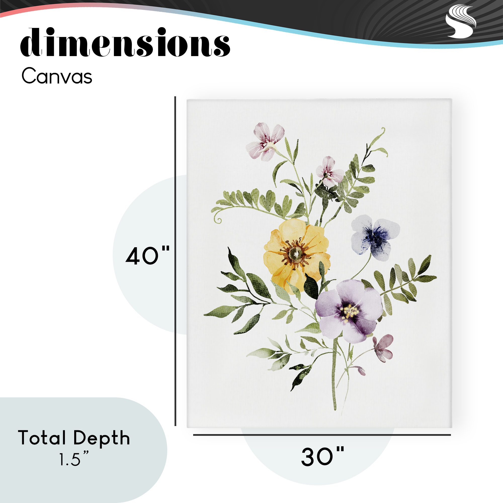 Garden Herbs Blooming Canvas Wall Art, design by Lettered and Lined