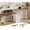 White+Brown, variant on 94'' Standing Desk with 4 Drawers for Home Office, Modern Height Adjustable Computer Desk, Long Two Person Desk