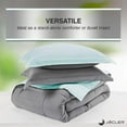 thumbnail image 2 of King/CALI King 3-Piece Lightweight Reversible Comforter Set, 1800 Thread Count, All Season Down Alternative, Duvet Insert, 1 Reversible Comforter & 2 Reversible Shams Aqua/Light Gray King/Cali King, 2 of 5