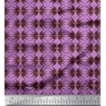 thumbnail image 1 of Soimoi Purple Modal Satin Fabric Flying Stork Bird Print Fabric by Yard 42 Inch Wide, 1 of 5