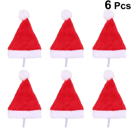 ULTNICE 6Pcs Flannelette Pet Hat Red Decorative High-End for Photo Taking