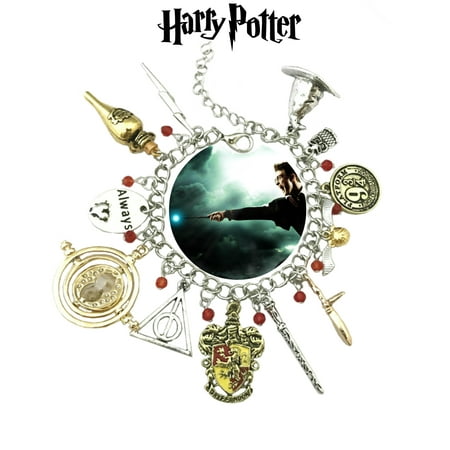 Harry Potter Gryffindor Charm Bracelet Movie Book Series Jewelry Multi Charms - Wristlet - Superheroes Brand Movie Slytherin Hufflepuff Ravenclaw