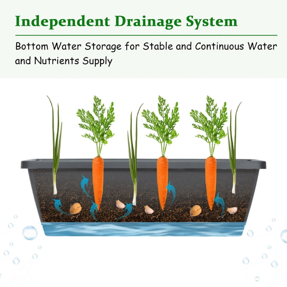 Barara King Vegetables Flowers Fruits Herb Garden Box,5-Tier Raised Garden Bed with Water Drainage for Flowers Vegetables