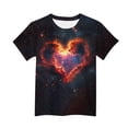 thumbnail image 4 of Xdegoge Kids Boys Cool Graphic T Shirts Awesome Galaxy Outer Space Nebula Print Short Sleeve Crewneck Casual Playwear School Tops Soft Comfy Daily Activewear, 4 of 5