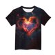 thumbnail image 4 of Blusas y camisas de manga corta con cuello redondo Camiseta estampada de manga corta con estampado de estrellas para niños Cuello redondo Manga corta Casual Versátil Para niñas Top de poliéster, 4 of 5