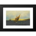 thumbnail image 2 of Constantinos Volanakis 14x11 Black Modern Framed Museum Art Print Titled - Sailing off the Coast, 2 of 5