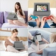 thumbnail image 5 of KDD Tablet Pillow Stand, iPad Tablet Stand Foldable Adjustable Holder with Stylus Mount for Desk Bed Couch and Lap, Grey, 5 of 9