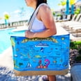 thumbnail image 3 of Rockin Caribbean Souvenirs Gifts Beach Bags for Women, Mesh Oversized Beach Totes Shoulder Handbags with Zipper, Caribbean Collectible Souvenir Beach Bag Gifts, 3 of 3