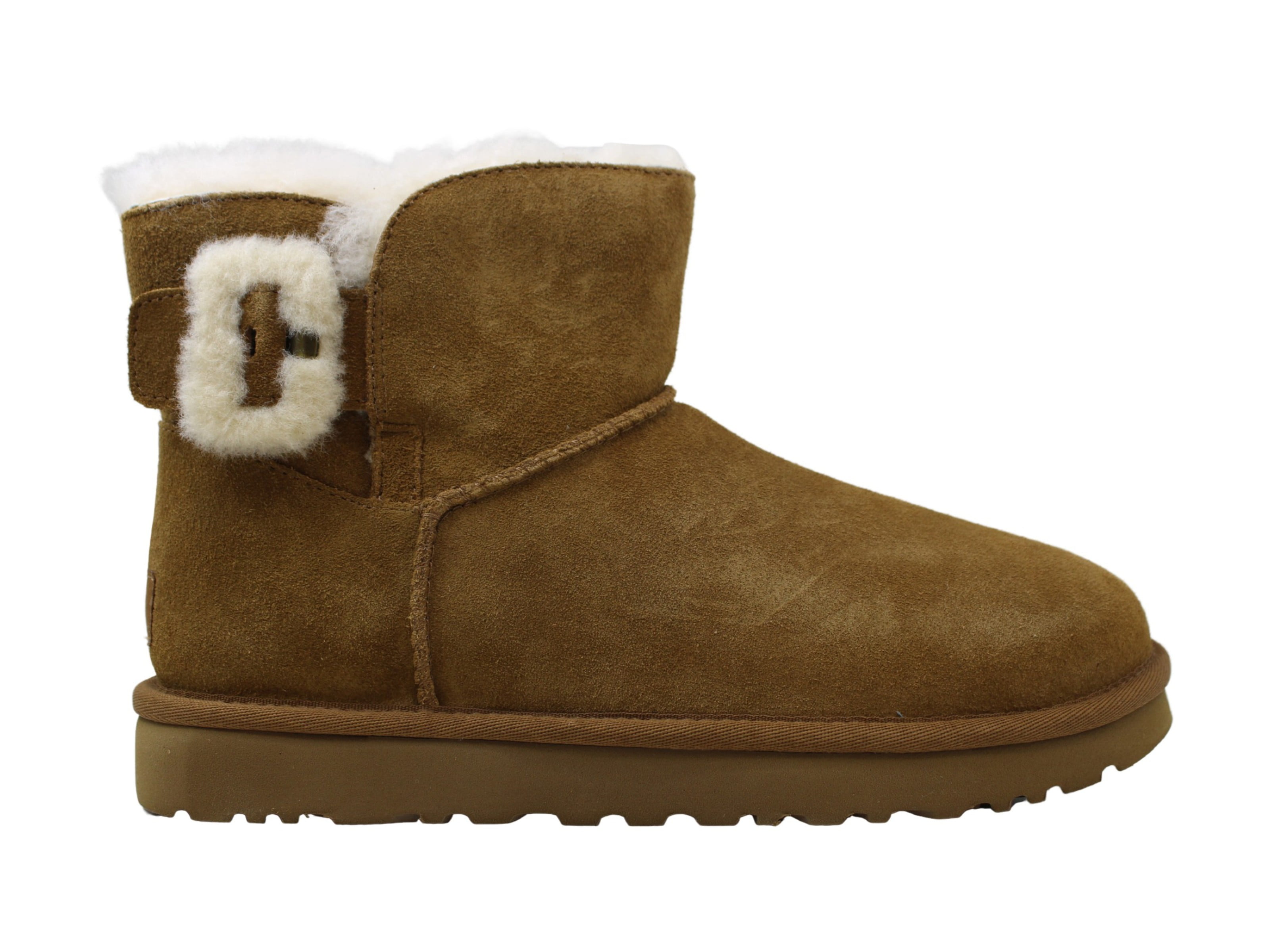 ugg mini bailey fluff buckle boot