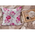 thumbnail image 2 of Floral Fluffy Throw Pillow Cushion Cover, Watercolor Poppy Flowers Vivid Color Environment Image Romantic Plants, Rectangle Accent Pillow Case, 26" x 16", Magenta Pink Grey, by Ambesonne, 2 of 5