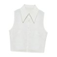 thumbnail image 3 of lionlar Faux Faux Col Moderne Faux Chemisier pour Veste Usage Quotidien Femmes Filles m, 3 of 9