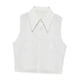 thumbnail image 3 of Blusa de media blusa con cuello falso y accesorio creativo para uso diario en graduación. M, 3 of 9