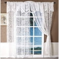 thumbnail image 1 of Cortinas WUBODTI de encaje blanco de 183 cm con cenefas, 2 paneles, 72 pulgadas, 1 of 7
