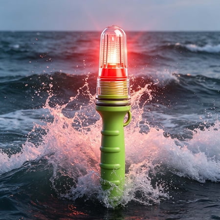 Electronic Distress Signal Light, Waterproof Boat Emergency Strobe with Smart Light Sensor, Led Marine Safety Beacon for Kayak Fishing and Boating Visual Distress Signaling