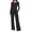 A1 Black, variant on BODOAO Women's 2 Piece Sweatshirt Set Long Sleeve Scoop Neck Crop Top and Wide Leg Pants Casual Lounge Tracksuit, Soft Matching Outfit for Travel, Home and Daily Wear Set Black L
