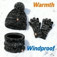 thumbnail image 2 of MEICHEN Warm Set for Girls and Boys Winter Hat Gloves and Neck Warmer Set 3 Piece Beanie Mittens Scarf Knit Set Winter Fahion Must Have, 2 of 8