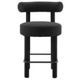 thumbnail image 6 of Modway Toulouse Boucle Fabric Counter Stool - Set of 2 in Black Black, 6 of 10