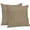 Brown, variant on Haze Blue Throw Pillow Covers 20x20 Inch Set of 2, Farmhouse Burlap Solid Blue Color Modern Linen Texture Waterproof Outdoor Pillow Covers, Decorative Cushion Pillowcases for Couch, Sofa, Bed, Patio