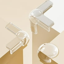 Dianli Silicone Table Corner Protector 4 Pack Clear Airbag Anti-Collision Strip Soft Right Angle Edge Guard Child Baby Safety Cushion for Desk Furniture Waterproof Oil Resistant No Residue