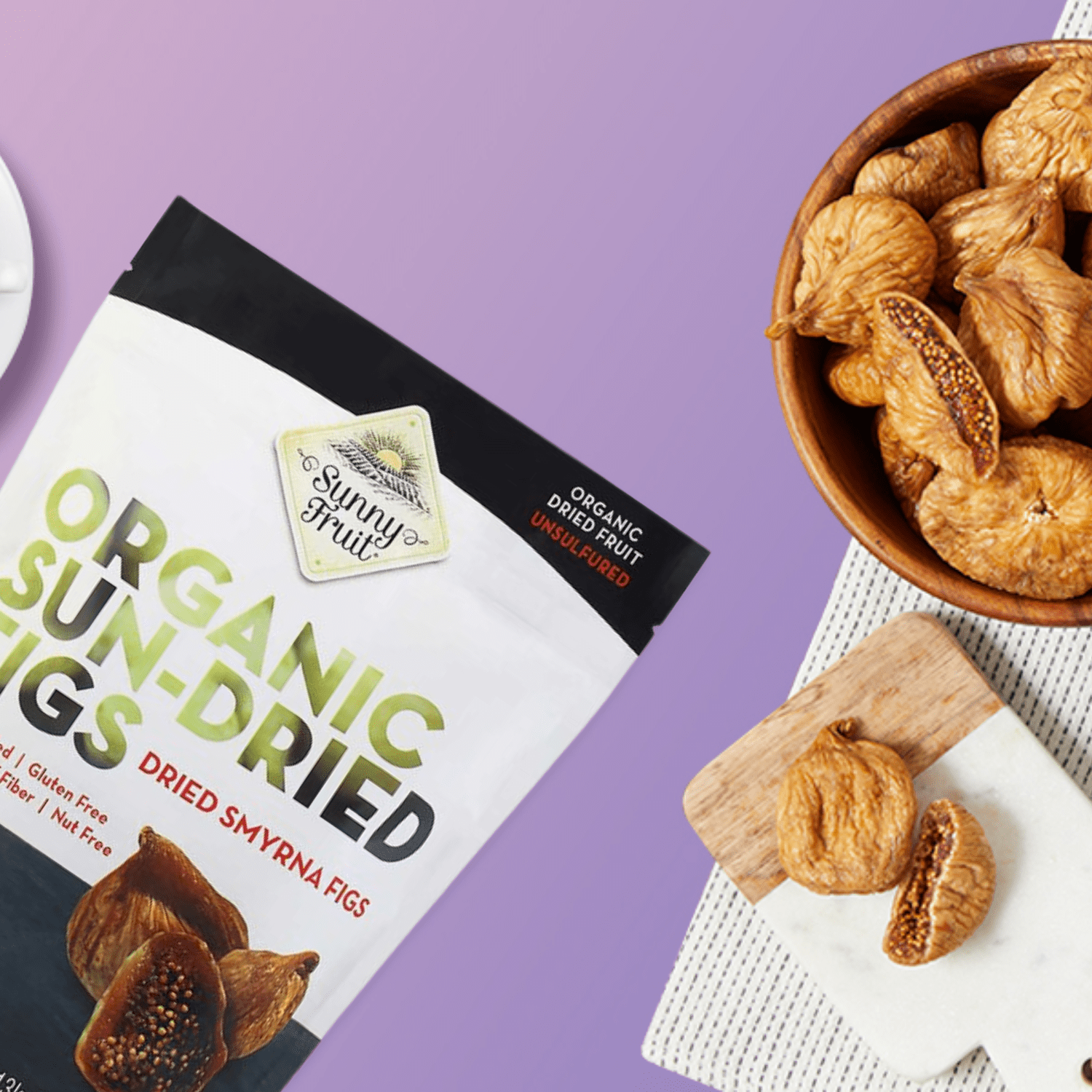 ORGANIC Dried Smyrna Figs -Sunny Fruit 40oz Resealable Bag Tender & Juicy - NO Added Sugars, Sulfurs, or Preservatives Dried Gourmet Fruits  for Baking Smoothies Gift Basket & On the Go Snacking