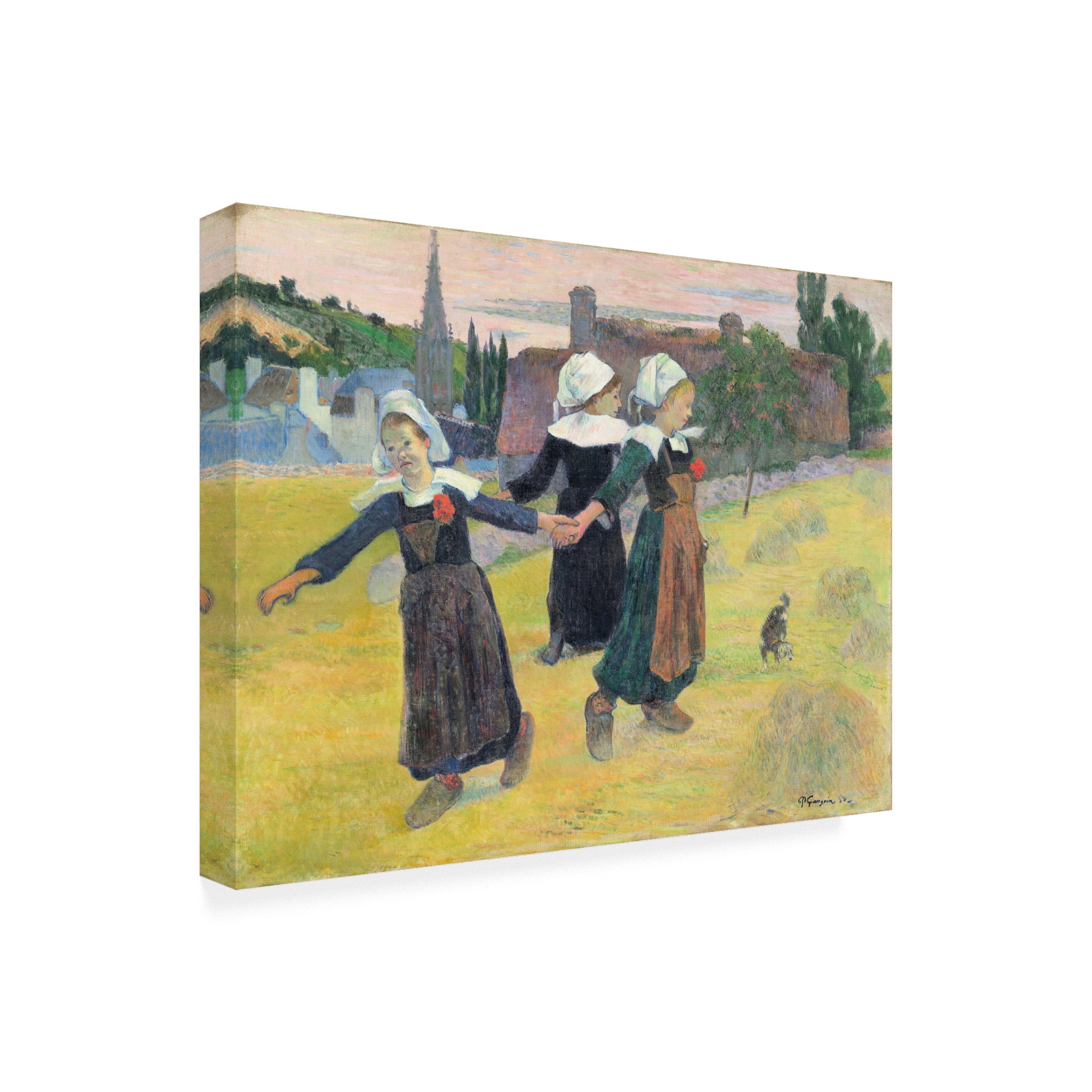 Gauguin 'Breton Girls Dancing' Canvas Art