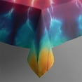 thumbnail image 5 of Colorful Tie Dye Spiral Pattern Square Tablecloth,Waterproof Square Table Cover,Wipeable Spillproof Washable Table Cover for Home Kitchen Party Decor 42"X42"(107x107cm), 5 of 6