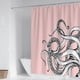 thumbnail image 5 of Cortina de ducha Billuyoard decoración de baño sin esfuerzo juego de cortinas de ducha de tela gótica con animales marinos en blanco y negro accesorios de baño YL490-5, 5 of 6