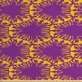 thumbnail image 1 of Abstract Fabric by the Yard, Bicolour Creative Contemporary Design Rounds Funny Cheerful Illustration, Decorative Upholstery Fabric for Sofas and Home Accents, Violet Earth Yellow by Ambesonne, 1 of 4