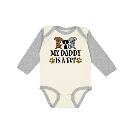 

Inktastic Veterinarian Daddy Is A Vet Gift Baby Boy or Baby Girl Long Sleeve Bodysuit