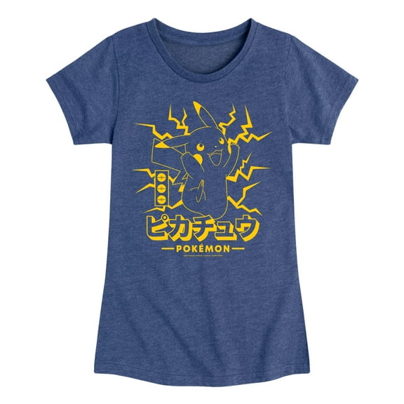 Pokémon - Pikachu Lightning - Youth Girls Short Sleeve Graphic T-Shirt