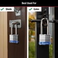 thumbnail image 3 of Padlock Master Lock 1TRILJ Outdoor Silver, paquete de 3 con llaves, 3 of 6