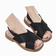 thumbnail image 4 of Godom Sandals for Girls Casual Adjustable Double Buckle Flat Sandal Slide for Toddler Little Big Kid, 4 of 7