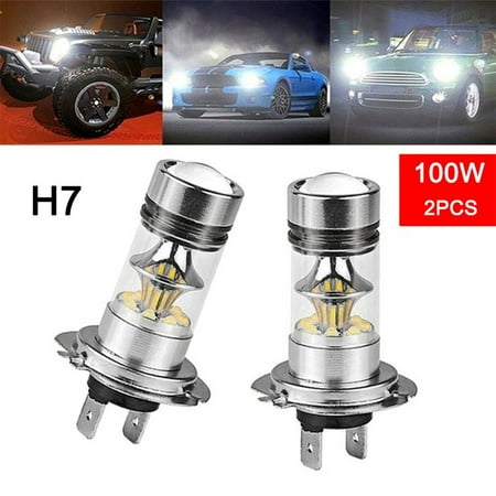 

YaBelDa 2pcs H7 LED Headlight Conversion Kit Bulbs High Low Beam 100W 6000K-6500K White