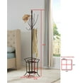 thumbnail image 3 of Bronze Metal 10 Hook Entryway Coat & Hat Rack with Umbrella Stand, 3 of 3