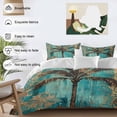 thumbnail image 3 of 3 Piece Boho Coastal Beach Duvet Cover Set Full Size,Microfiber Comforter/Quilt Cover with Corner Ties and 2 Pillowcases,Summer Ocean Tropical Tree Flower All Season Soft Bedding with Zipper Closure, 3 of 8