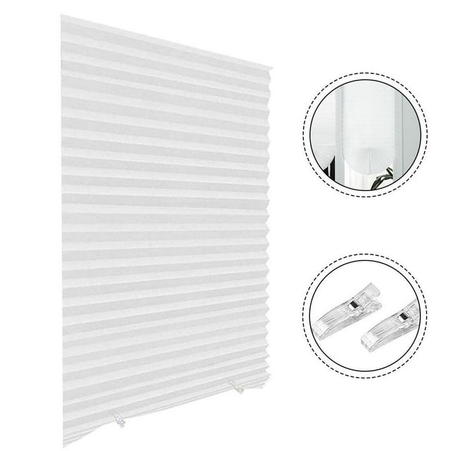 Folding Blind Full Blackout Curtains Privacy Screen Blackout Blinds For Window White