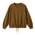 thumbnail image 6 of Women’s Pullover Sweatshirt Oversized Crew Neck Long Sleeve Tops Loose Drawstring Fall Fleece Sweatshirt Daily Wear, 6 of 6
